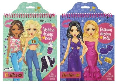 Opakowanie Książeczka projektanta mody 24x20cm 2 arkuszy mix