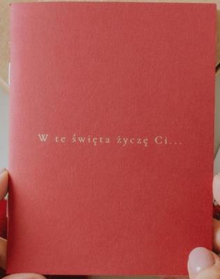 Okładka książki Książeczka ''W te święta życzę Ci'' - czerwień