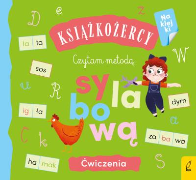 Książkożercy Czytam metodą sylabową Ćwiczenia. Autor: Monika Sobkowiak. SmakLiter.pl Okładka książki Książkożercy Czytam metodą sylabową Ćwiczenia