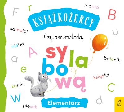 Książkożercy. Elementarz. Czytanie metodą sylabową. Autor: Monika Sobkowiak. SmakLiter.pl Okładka książki Książkożercy. Elementarz. Czytanie metodą sylabową