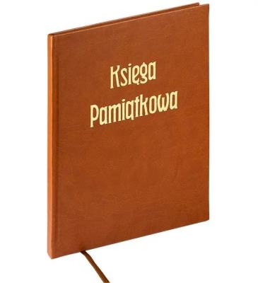 Księga pamiątkowa A4 120 kartek brązowa GRAND. Wydawca: Grand. SmakLiter.pl Opakowanie Księga pamiątkowa A4 120 kartek brązowa GRAND