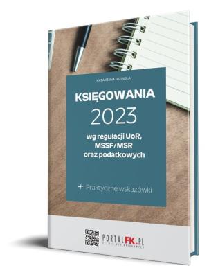 Księgowania 2023. Autor: Trzpioła Katarzyna. SmakLiter.pl Okładka książki Księgowania 2023