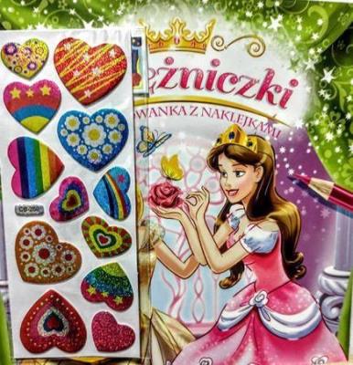 Okładka książki Księżniczki. Kolorowanka z naklejkami