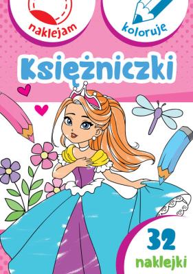 Okładka książki Księżniczki. Naklejam i koloruję
