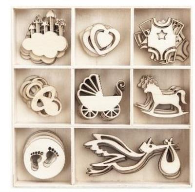 Opakowanie Kształty z drewna Baby 40szt (DPDN-027)