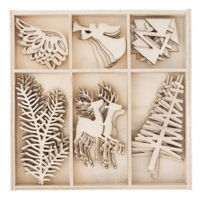 Opakowanie Kształty z drewna - święta 4 30szt