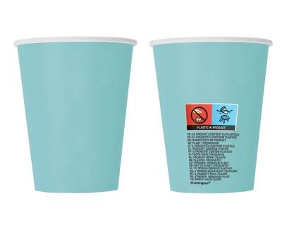 Opakowanie Kubeczki papierowe jasnoniebieskie 270ml 8szt