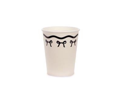 Opakowanie Kubeczki papierowe kremowo-czarne 220ml