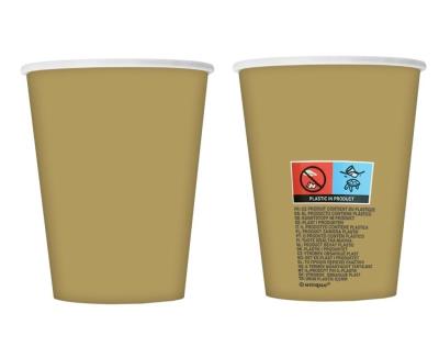 Opakowanie Kubeczki papierowe złote 270ml 8szt