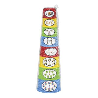 Opakowanie Kubeczki - piramidka edukacyjna 8 elementów