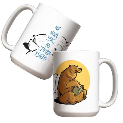 Opakowanie Kubek 440ml Molom.pl - Nie mogę spać, bo czytam książki