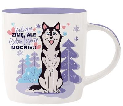 Opakowanie Kubek dla psiarza - Kocham zimę, ale Ciebie...