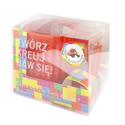 Opakowanie Kubek klockowy czerwony