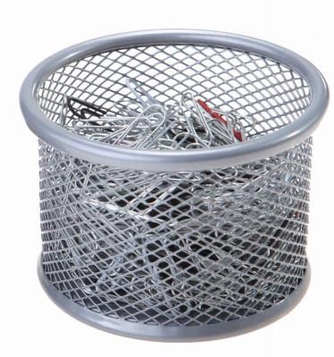 Opakowanie Kubek na spinacze okrągły średni srebrny