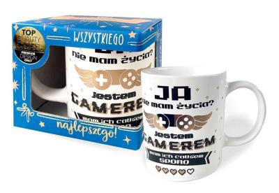 Opakowanie Kubek Premium Q Jestem Gamerem