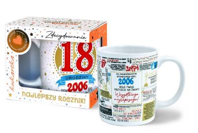 Opakowanie Kubek Premium Q Urodziny 18 (roczniki)