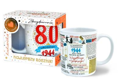 Opakowanie Kubek Premium Q Urodziny 80 (roczniki)