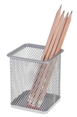 Opakowanie Kubek przybornik kwadratowy srebrny