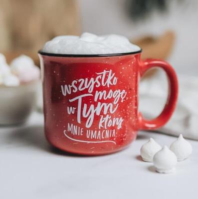 Kubek vintage - Wszystko mogę. Wydawca: Szaron. SmakLiter.pl Opakowanie Kubek vintage - Wszystko mogę