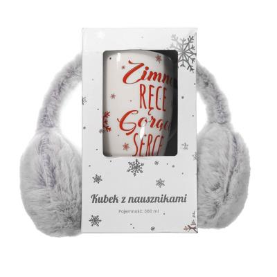Opakowanie Kubek z nausznikami. Zimne ręce, gorące serce