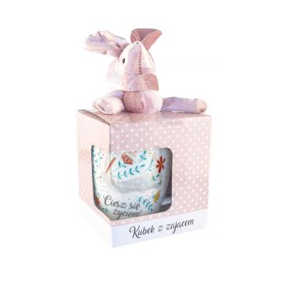 Opakowanie Kubek z różowym zajączkiem