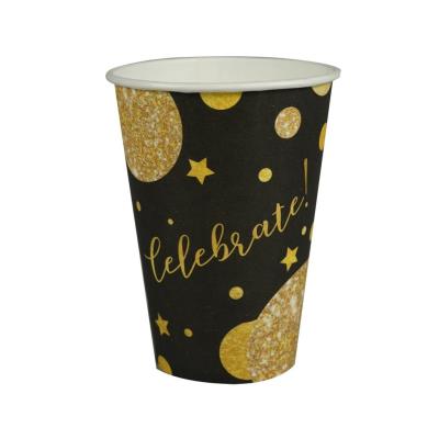 Opakowanie Kubki papierowe Glam Party czarne 8szt