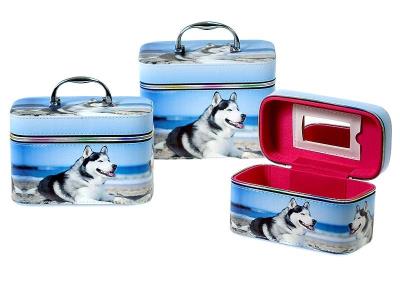 Opakowanie Kuferek L walizka z lusterkiem na zamek 23x17x15cm