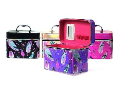 Opakowanie Kuferek L z lusterkiem na zamek 23x17x15cm MIX