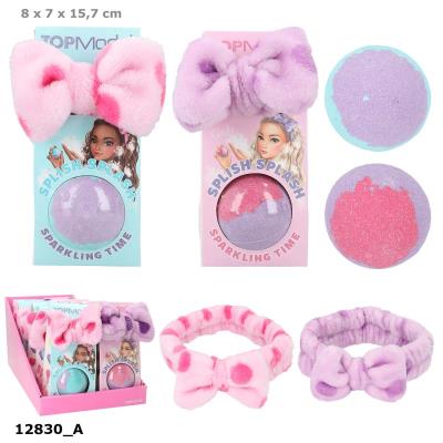 Opakowanie Kula do kąpieli i opaska do włosów Top Model BEAUTY&ME 1 szt. mix 12830A