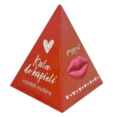 Opakowanie Kula kąpielowa - usta różowe. Confetti