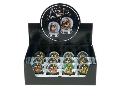 Opakowanie Kula śnieżna z motywem świątecznym (12szt)