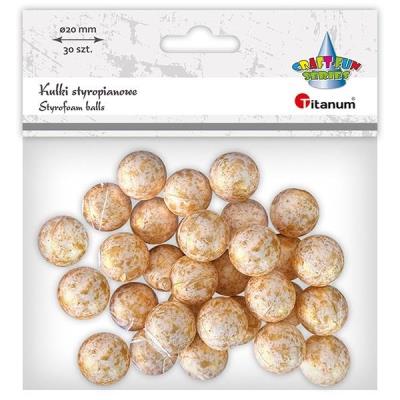 Opakowanie Kulki styropianowe 20mm 30szt złote