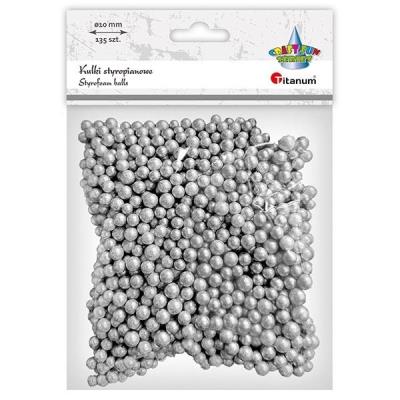Opakowanie Kulki styropianowe 5/7mm 135szt srebrne