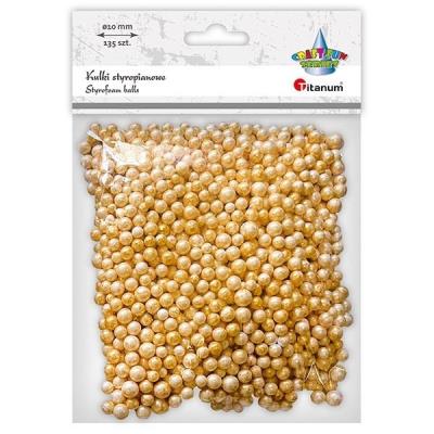 Opakowanie Kulki styropianowe 5/7mm 135szt złote