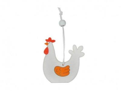 Opakowanie Kura zawieszka biała 6,5cm