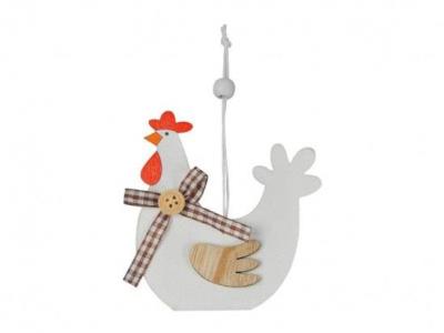 Opakowanie Kura zawieszka biała 9cm