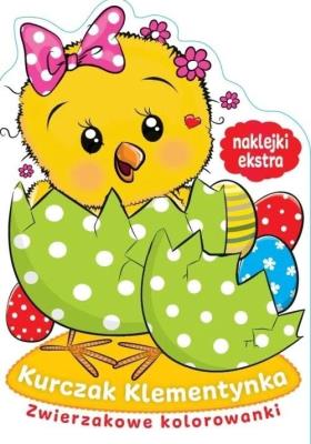 Kurczak Klementynka. Zwierzakowe kolorowanki. Autor:   Praca zbiorowa. SmakLiter.pl Okładka książki Kurczak Klementynka. Zwierzakowe kolorowanki