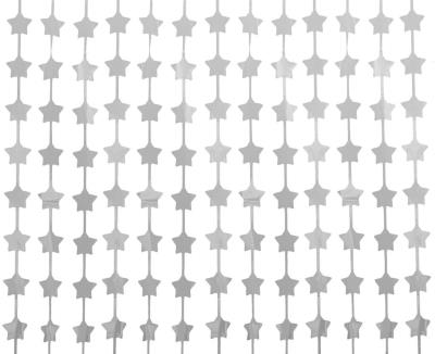 Opakowanie Kurtyna B&C gwiazdki matowa srebrna 100x200cm