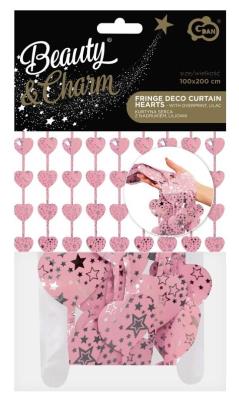 Kurtyna B&C serca liliowe nadruk 100x200cm. Wydawca: GODAN. SmakLiter.pl Opakowanie Kurtyna B&C serca liliowe nadruk 100x200cm