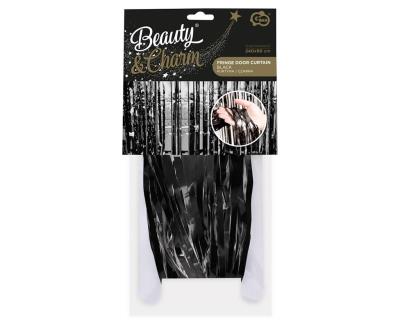 Kurtyna dekoracyjna B&C czarna 90x240cm. Wydawca: GODAN. SmakLiter.pl Opakowanie Kurtyna dekoracyjna B&C czarna 90x240cm