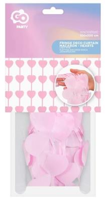 Kurtyna Macaron serca jasnoróżowa 100x200cm. Wydawca: GODAN. SmakLiter.pl Opakowanie Kurtyna Macaron serca jasnoróżowa 100x200cm