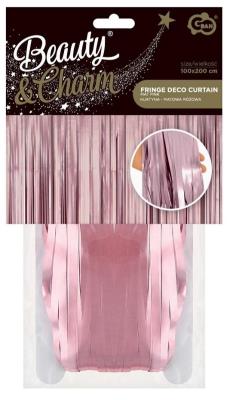 Opakowanie Kurtyna matowa różowa 100x200cm