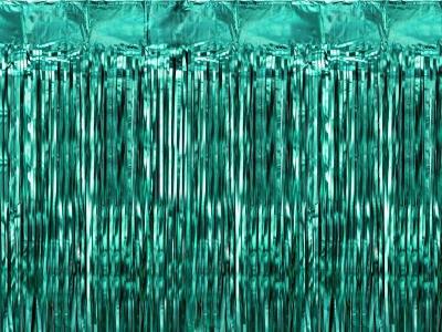 Kurtyna party butelkowa zieleń 100x200cm. Wydawca: PartyDeco. SmakLiter.pl Opakowanie Kurtyna party butelkowa zieleń 100x200cm