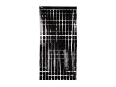 Kurtyna party kwadraty czarna 100x200cm. Wydawca: PartyDeco. SmakLiter.pl Opakowanie Kurtyna party kwadraty czarna 100x200cm