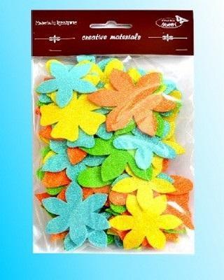 Opakowanie Kwiatki brokatowe 60szt