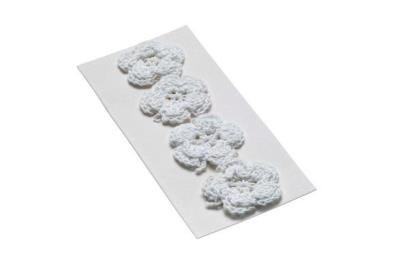 Opakowanie Kwiatki dekoracyjne 35mm białe 4szt