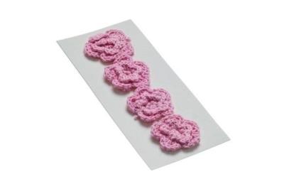 Opakowanie Kwiatki dekoracyjne 35mm jasny różowy 4szt