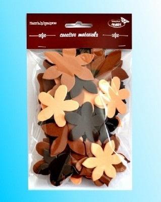 Opakowanie Kwiatki tonacja brązowa 60szt