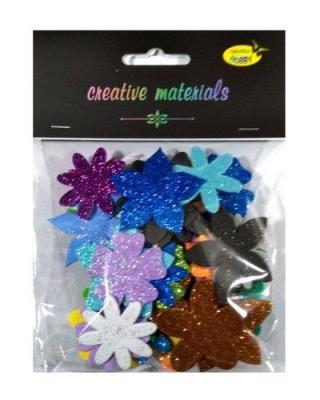 Opakowanie Kwiatki z pianki brokatowej 10g