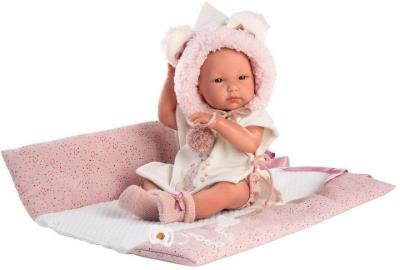 Lalka bobas winylowa Recien z przewijakiem 35cm. Wydawca: Llorens. SmakLiter.pl Opakowanie Lalka bobas winylowa Recien z przewijakiem 35cm